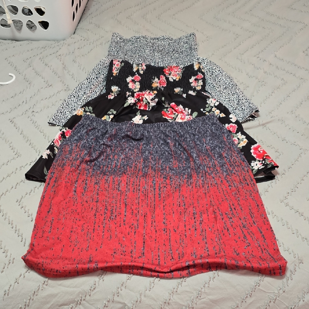 Floral and Patterned Skirt Set